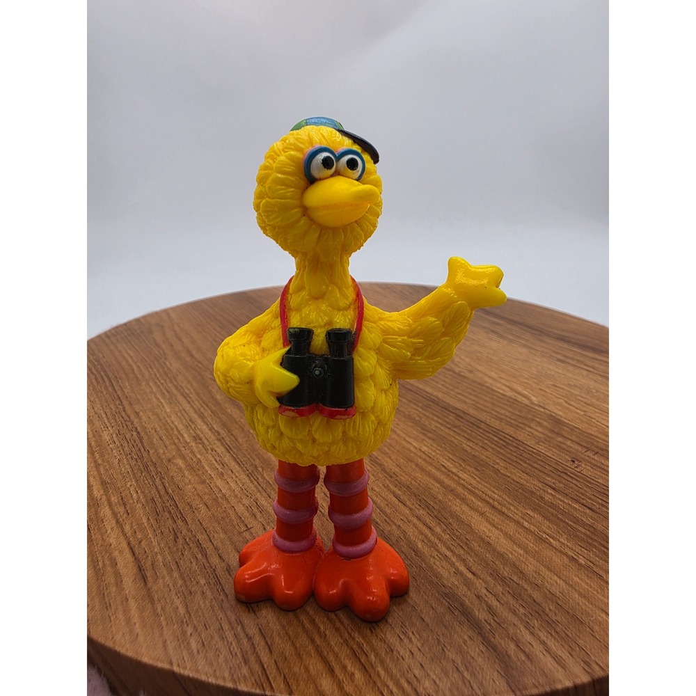 Vintage Sesame Street Big Bird Tourist with Camera and Backpack Dollhouse 1990s